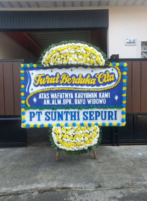 Papan Bunga Duka di Cakranegara Utara